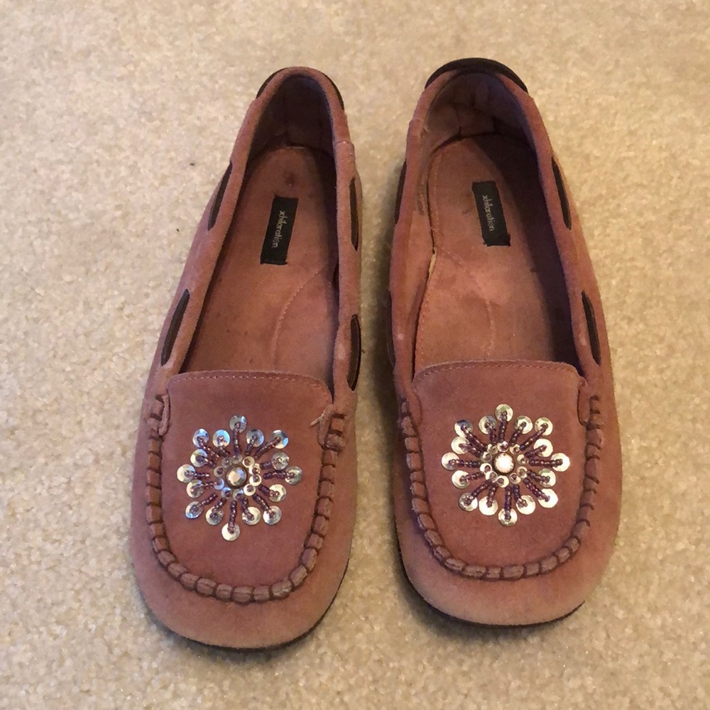Pink moccasins